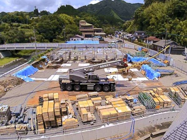 五ヶ瀬町新庁舎建設工事の進捗状況（令和２年６月）